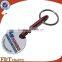 beauty supermarket cart metal trolley coin keychain with carabiner