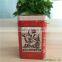 First grade rectangular coffee tin airtight lid