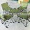 Foldable camping table and chairs sets