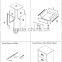 3 Drawers Under Table Office Mini Metal Filing Cabinet