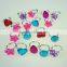 Plastic acrylic finger ring colorful glitter rings for kids                        
                                                Quality Choice