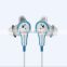 factory high quality silicon earphone with slim cable