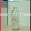16OZ /500ml clear woozy round glass beverage bottles glass dairy milk bottles with plastic lids