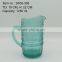 press glass drinkingware/Wine goblet,Hiball,DOF, sundae cup,pitcher in lake blue color with sunflower embossed patern