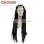 Cheap hot sale heat reasistant fiber tight roots lace front box braid wig, baby hair african braided wig for black women