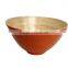 Handcrafted colorful coiled bamboo serving bowls (Vietnam)