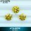 Cubic zirconia yellow brilliant round cut golden cubic zirconia