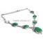 The Memories !! Dyed Emerald 925 Sterling Silver Necklace, Silver Jewellery 925, Sterling Silver Jewellery