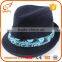 Wholesale custom mens dress fedora hats navy cheap fedora hats for men