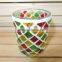 mosaic candle holder with various pattern