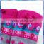 heart fairisle knitted baby sock shoes with rubber sole