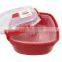 Red color big size ice steam in microwave oven for easy cooking