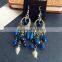 Wholesale Fashion Yiwu Antique Bronze Multi-color Bead Big Chandelier Earrings