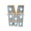Yellow warm light color marquee letter light for wedding and room decoration