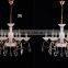 2016 White Ceramic Body Clear Crystal Candle Chandelier Lamp