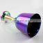 violet titanium quartz crystal singing Grail bowl with handle or stand and seven color