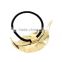 Simple Korean Style Black Band Big Gold Plated Leaf Pendant Hair Bands For Women