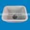 Modern double vanity white acrylic kitchen sink ,Artificial marble solid surface wash basin sink
