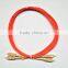 G657 sc multi mode duplex orange color fiber optic patch cable with low price