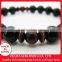 Naoe Kanetsugu samurai bracelet, black onyx 10 mm and Red tiger-eye beads