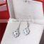 New Design Crystal Drop Dangle Silver Earring