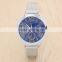 Silver small mesh steel quartz watch color dial roman number vogue watch