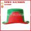 Custom funny white green red fiesta felt carnival top hat