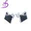 Micro pave setting jewelry 925 silver jewelry square shape stud earring pave setting