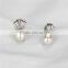Drop Pearl Earring AAA 8-9mm Wholesale Freshwater White Pearl Earrings