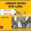 UL-203 UHF RFID EM Strip Library books label with tail both side adhesive