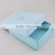 Blue color for paper gift packaging box with print logo