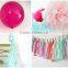 NEW complete party decoration kit - pastel magic - 2 giant 36" balloons with tassels + 10 pom poms + tassel garland