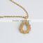 18K gold plated stainless steel bridal jewelry set in latest design