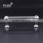 crystal collection clear polished chrome glass handle