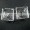 19mm transparent square shape glass dome cabochon with 3mm hole DIY jewelry supplies 3070065
