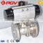 Pneumatic ball valve dn65 flanged 316l ball valve