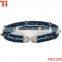 Wholesale Genuine Stingray Leather Montana Bracelet Double In Silver plating