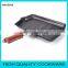 Steak BBQ Grill Pan With Foldable Wooden Handle
