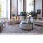 Italy New Design Living Room L-Shape Sofa Couch/ Retro Fancy Elegant Fabric Reclining Sofa Daybed Sectional Sofa Set