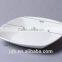 High quality white square dining plate set