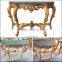 Rococo Style Furniture Living Room Antique Gold Console Table