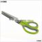 61055 8" New Design And High Quality snipping shearing Plastic Household Kitchen Stainless Steel 5 Blades herb scissors