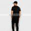 Mens black blank t shirt wholesale long t shirt blank