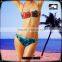 2017 new design full printing braided trim sexy swimwear woman bikini