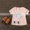2017 Summer Kids T-shirt O Neckline Cheap Baby Girls Printed Short Sleeve Shirt