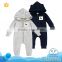 Organic baby clothes high quality fashion printing adult hooded cotton plain baby romper