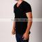 Men blank vneck t shirt cotton