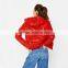 2017 OEM short fine jacket with hood winter bomber warm quilted jacket