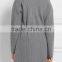 Light Grey Slips On Wool and Cashmere Blend Cardigan with Thin Waist Rope