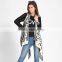 women's custom korean style sweater of knitting pattern vest cardigan